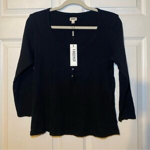 L’AGENCE Rowena Cotton Henley Size XL